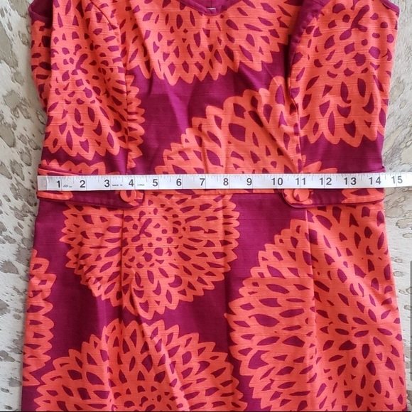 Boden Abstract Floral Zinnia Sheath Dress Sz6 - Picture 4 of 6